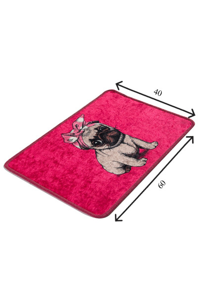 Постелка за баня розов Pug