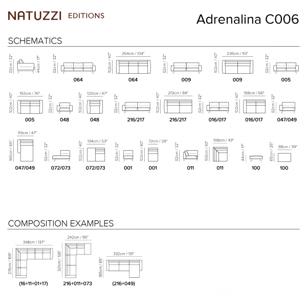 Диван двойка Natuzzi Адреналина С006