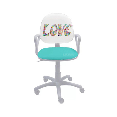 Детски офис стол Regal white Love
