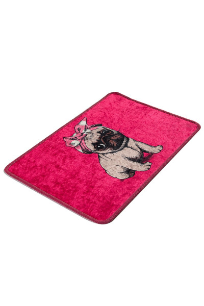 Постелка за баня розов Pug