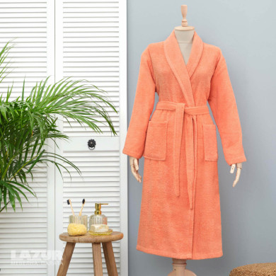 Дамски халат Daily Soft 100% памук S/M сьомга